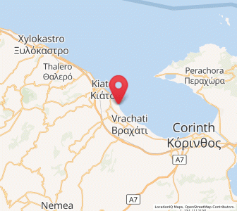 Map of Nerántza, Peloponnese