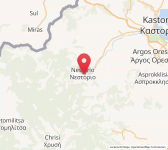 Map of Nestório, West Macedonia