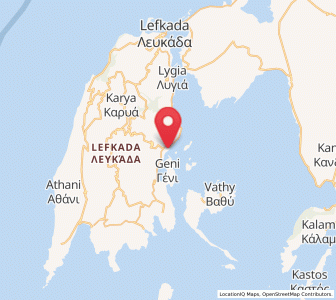 Map of Nidhríon, Ionian Islands