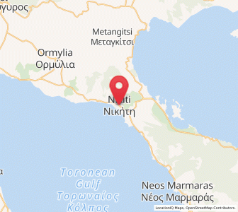 Map of Níkiti, Central Macedonia
