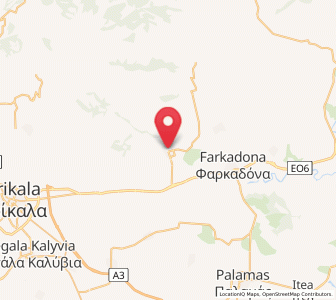 Map of Oichalía, Thessaly