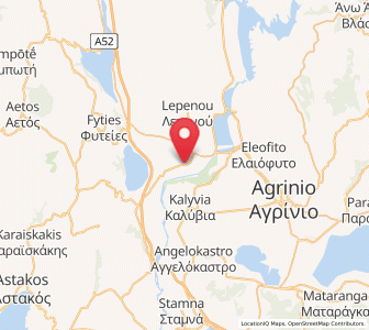 Map of Ókhthia, West Greece