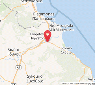 Map of Omólio, Thessaly