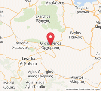 Map of Orchomène, Central Greece