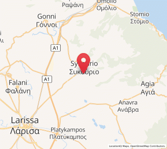 Map of Óssa, Thessaly