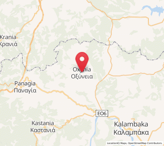 Map of Oxýneia, Thessaly