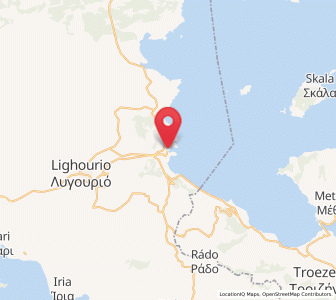 Map of Palaiá Epídavros, Peloponnese