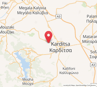 Map of Palaiokklísi, Thessaly