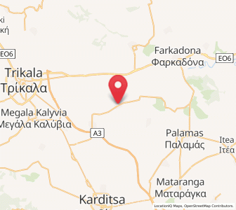 Map of Pedinó, Thessaly