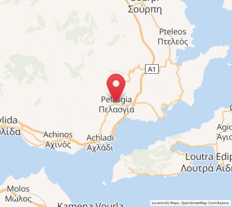 Map of Pelasgía, Central Greece