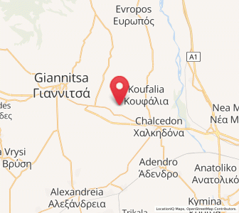 Map of Pella, Central Macedonia