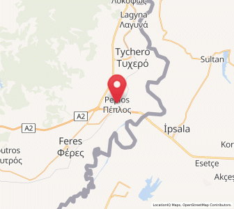 Map of Péplos, East Macedonia and Thrace