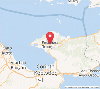 Map of Perachóra, Peloponnese