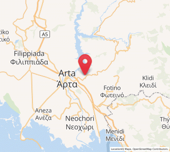 Map of Péta, Epirus