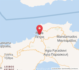 Map of Pétra, North Aegean