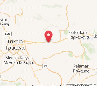 Map of Petróporo, Thessaly
