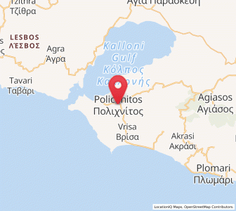 Map of Polichnítos, North Aegean