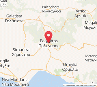 Map of Polygyros, Central Macedonia