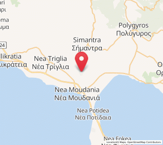 Map of Portariá, Central Macedonia