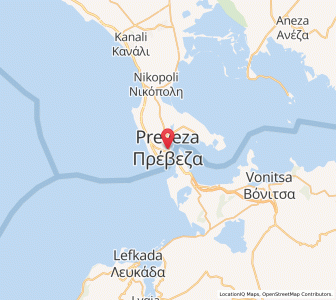 Map of Prévéza, Epirus
