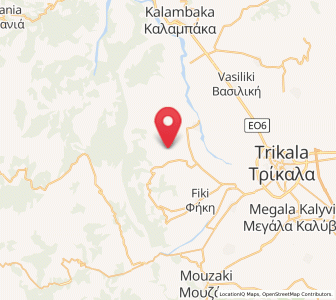 Map of Prínos, Thessaly