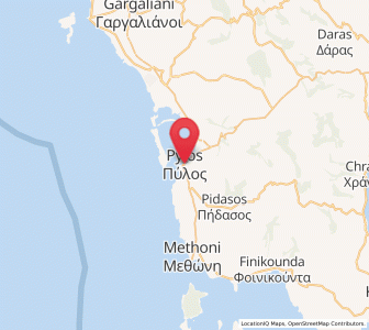 Map of Pýlos, Peloponnese
