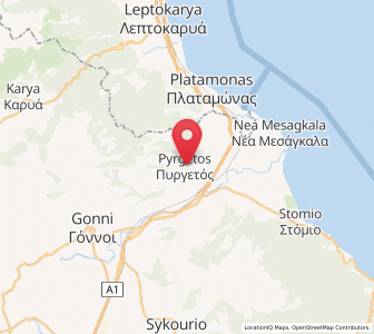 Map of Pyrgetós, Thessaly