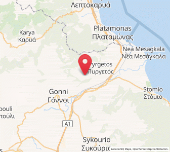 Map of Rapsáni, Thessaly