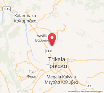 Map of Ráxa, Thessaly