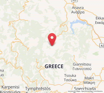 Map of Rentína, Thessaly
