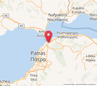 Map of Río, West Greece