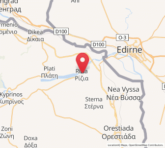 Map of Rízia, East Macedonia and Thrace