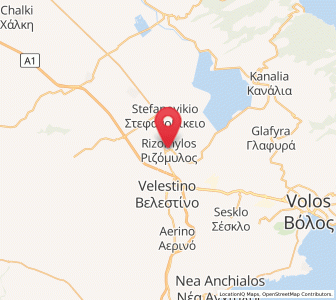 Map of Rizómylos, Thessaly