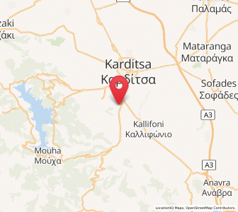 Map of Roússo, Thessaly