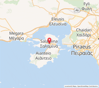 Map of Salamína, Attica