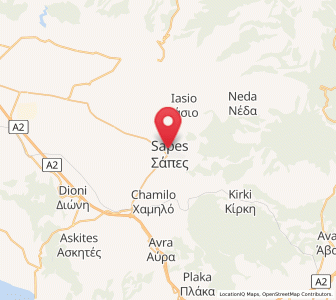 Map of Sápes, East Macedonia and Thrace