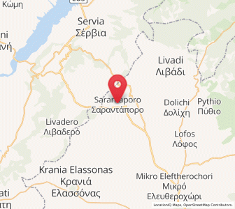 Map of Sarantáporo, Thessaly