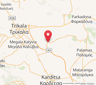Map of Servotá, Thessaly