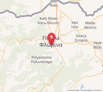 Map of Skopiá, West Macedonia
