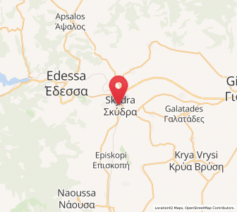 Map of Skýdra, Central Macedonia