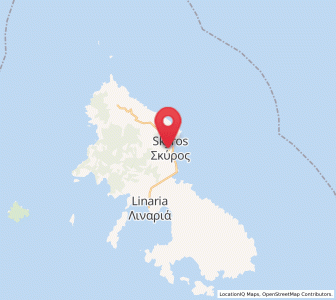 Map of Skýros, Central Greece