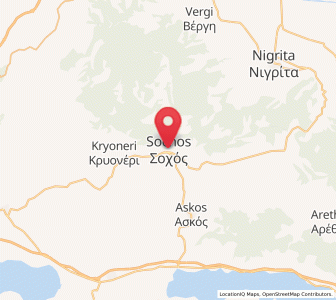 Map of Sochós, Central Macedonia