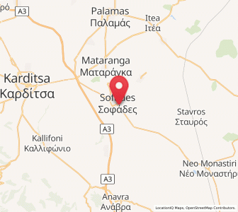 Map of Sofádes, Thessaly