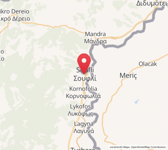 Map of Souflí, East Macedonia and Thrace