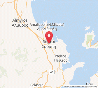 Map of Soúrpi, Thessaly