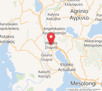 Map of Stamná, West Greece