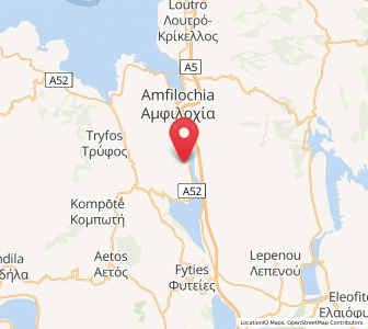 Map of Stános, West Greece