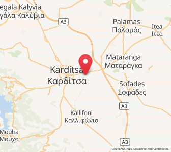 Map of Stavrós, Thessaly