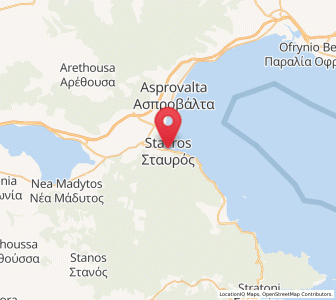 Map of Stavrós, Central Macedonia