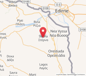 Map of Stérna, East Macedonia and Thrace